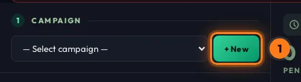 The + New button in the Campaign section