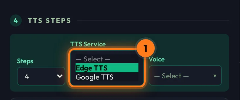 TTS Service list: Edge TTS and Google TTS