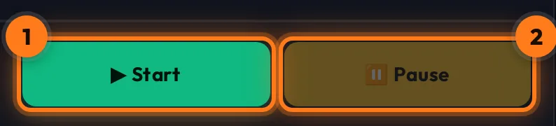 Start and Pause buttons